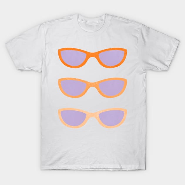 Orange and purple sunglasses T-Shirt by Home Cyn Home 